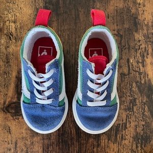 Super cute primary colored vans tennis for a toddler… worn twice